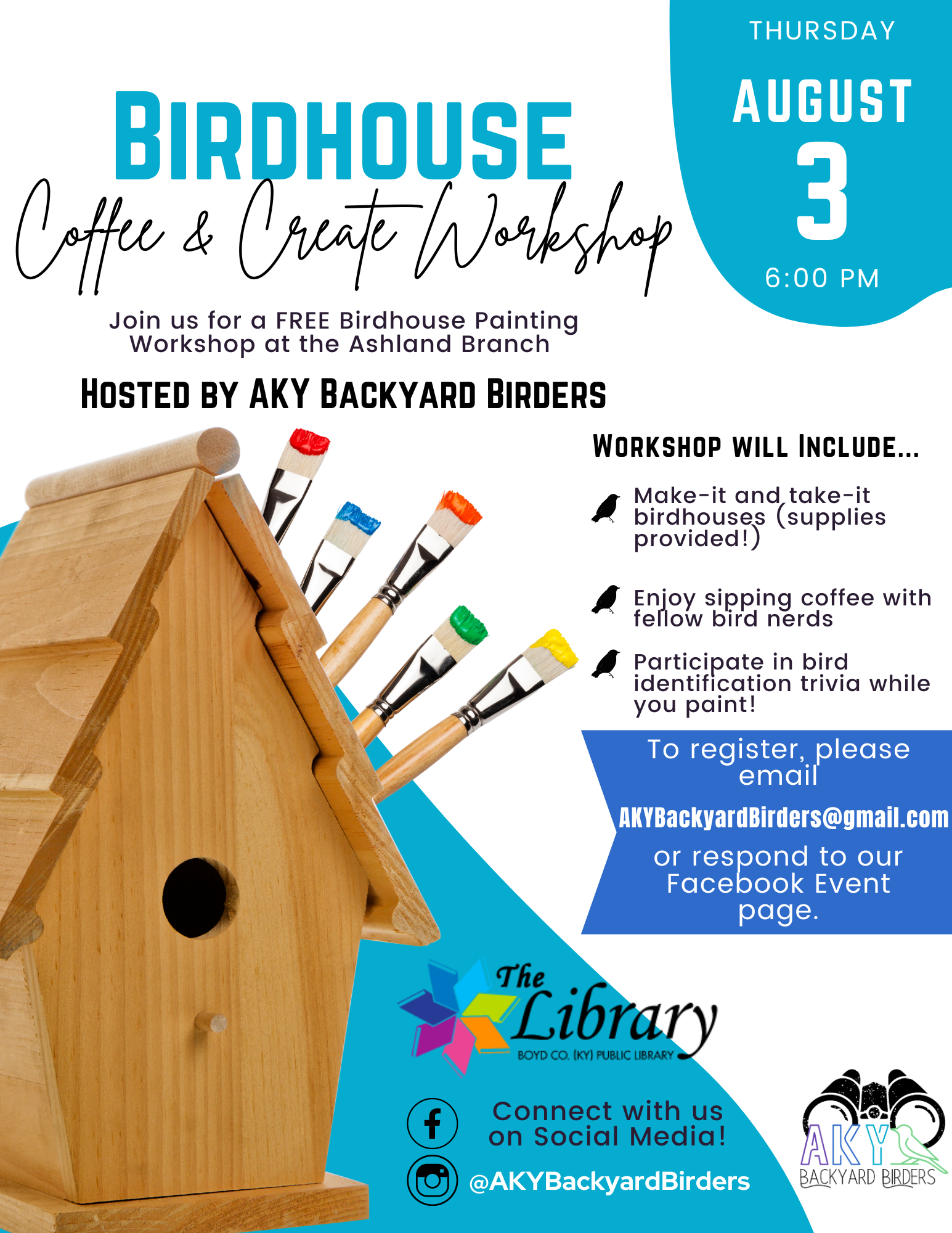 AKY Backyard Birders Birdhouse Coffee and Create Ashland